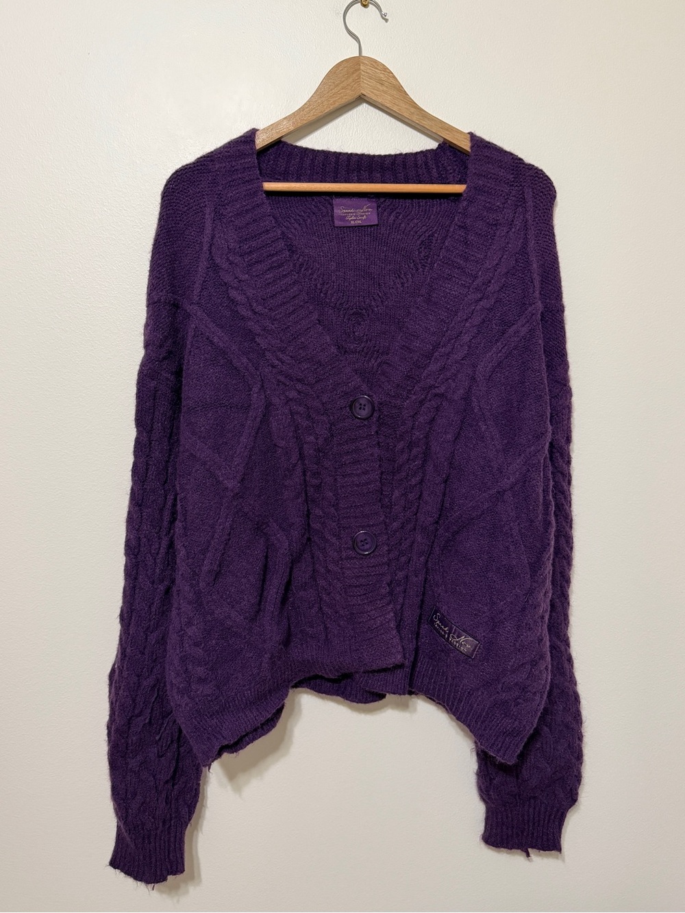 Taylor Swift Speak Now Cardigan Size XL 2X Purple Stars Sweater Taylors Version - Picture 2 of 10